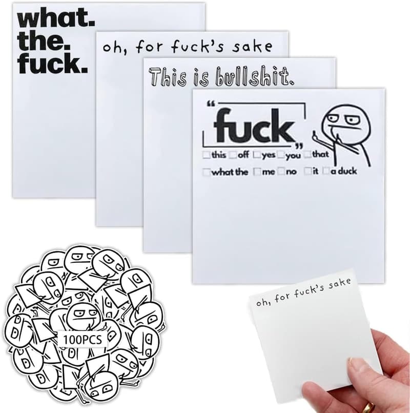 Funny Sticky Note Set with 100 Stickers