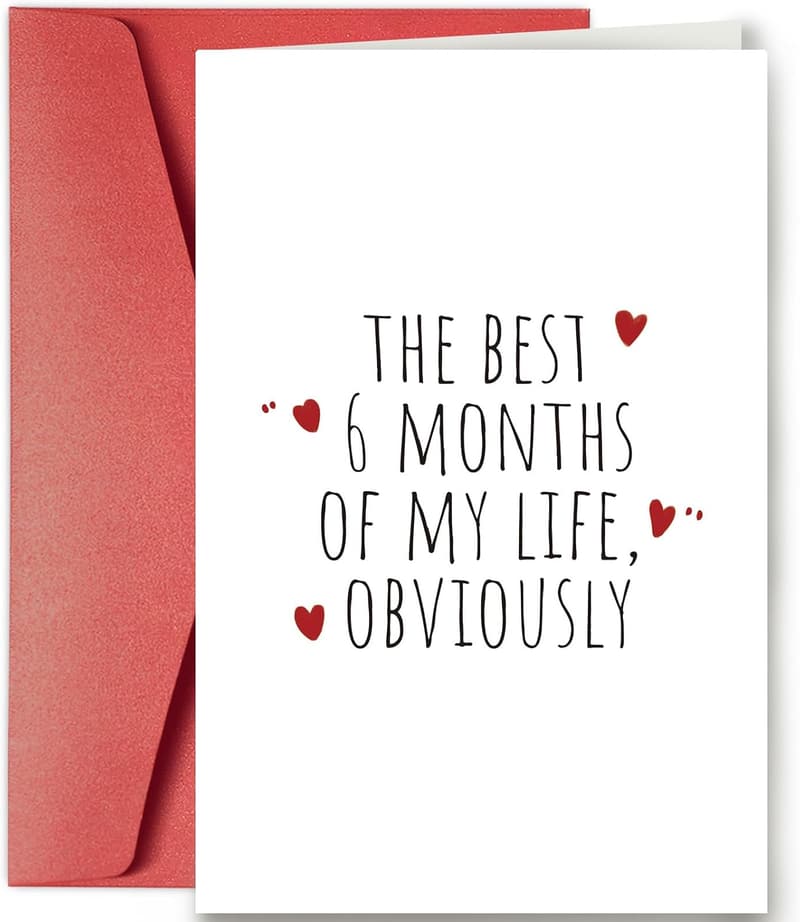 6 Months Anniversary Card for Couples