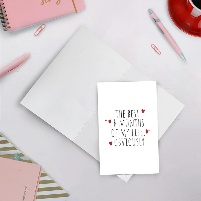 6 Months Anniversary Card for Couples