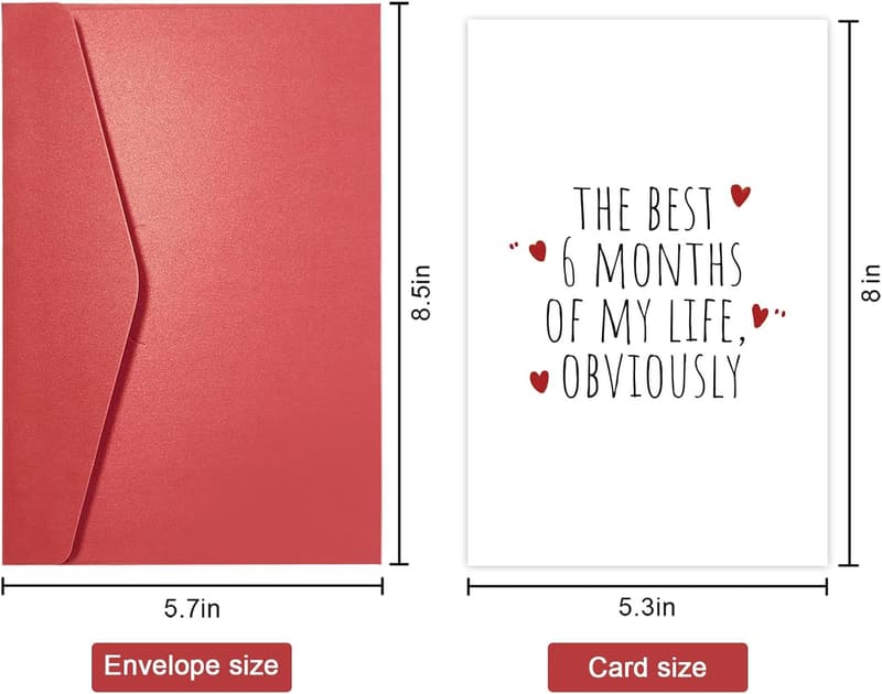 6 Months Anniversary Card for Couples