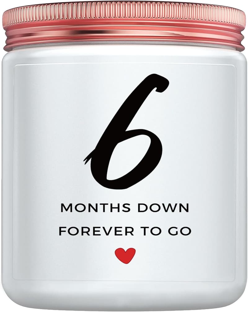 6-Month Anniversary Candle Gift for Couples