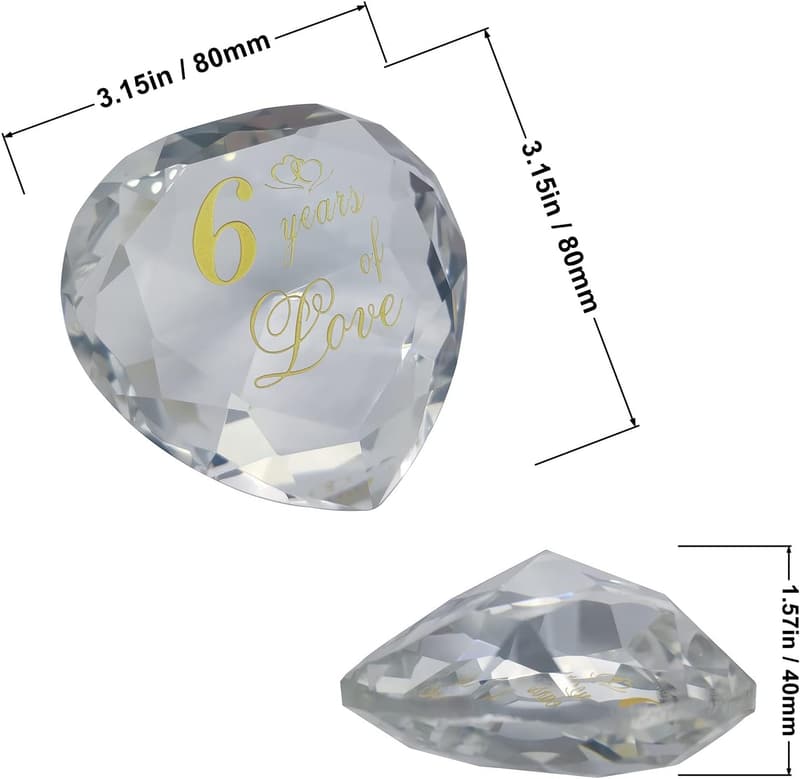 6th Anniversary Crystal Gifts for Couples