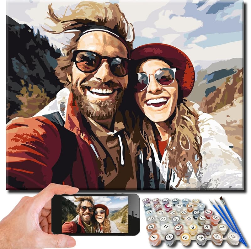 Personalized DIY Paint-by-Numbers Kit for Valentine's Day
