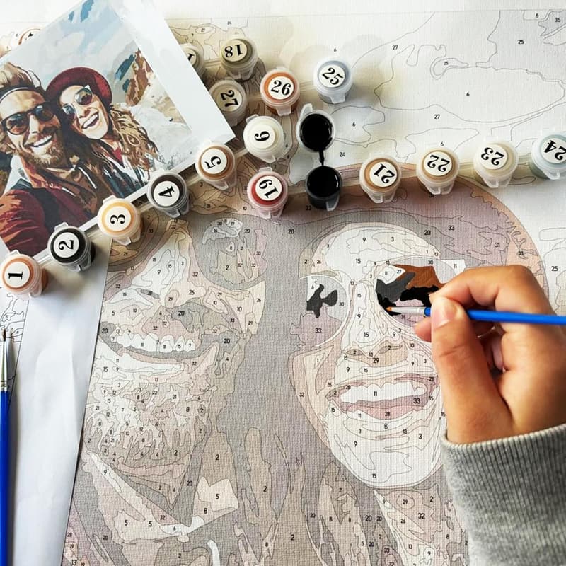 Personalized DIY Paint-by-Numbers Kit for Valentine's Day
