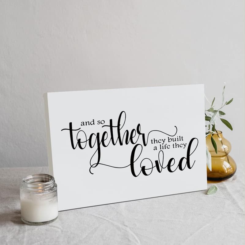 Engagement Anniversary Canvas Art Print – 11x14 Inches