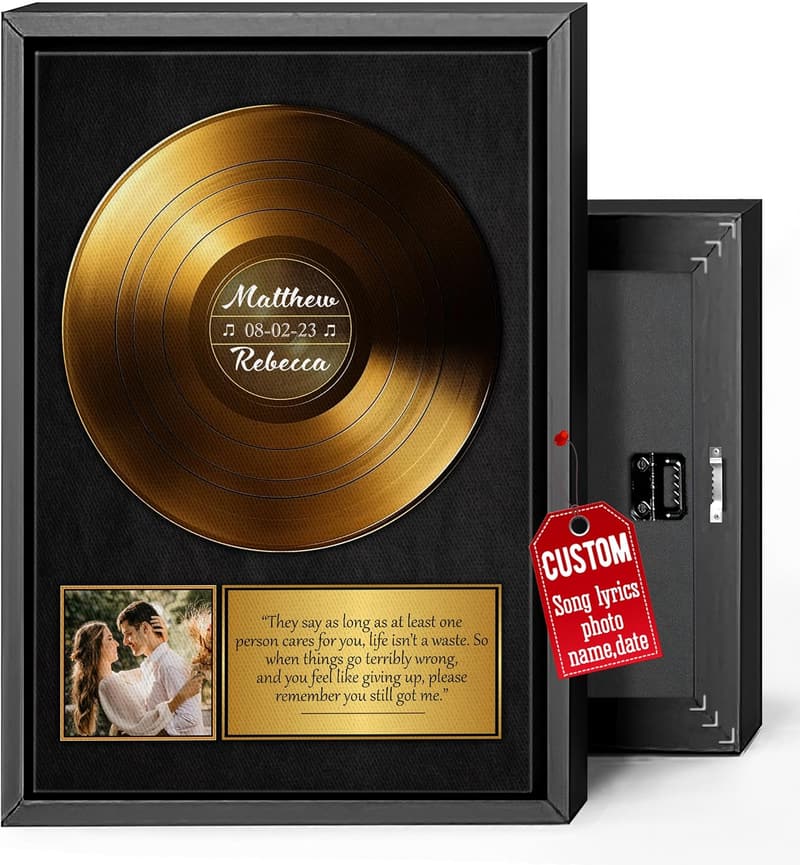 Personalized Couples Canvas Photo Gift for Him