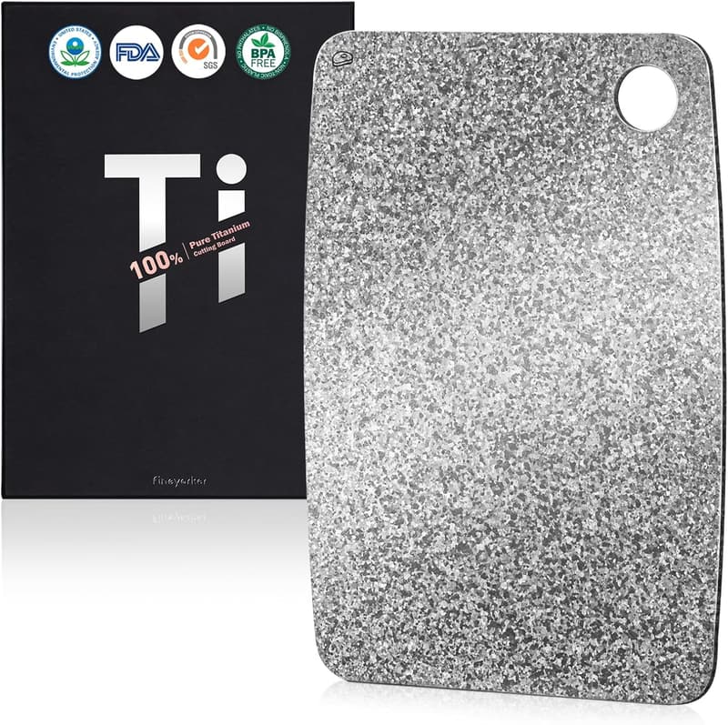 EPA-Certified Double-Sided Pure Titanium Cutting Board