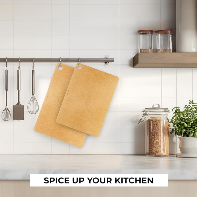 Dishwasher-Safe Wood Cutting Board Set, 2 Sizes