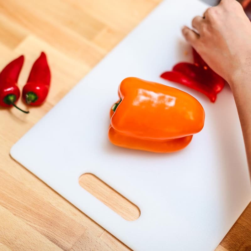 Polysafe Cutting Board with Handle - 11x14.5 inches, White