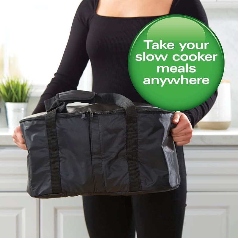 Insulated Travel Carrier for 4-8 Quart Slow Cookers - Black