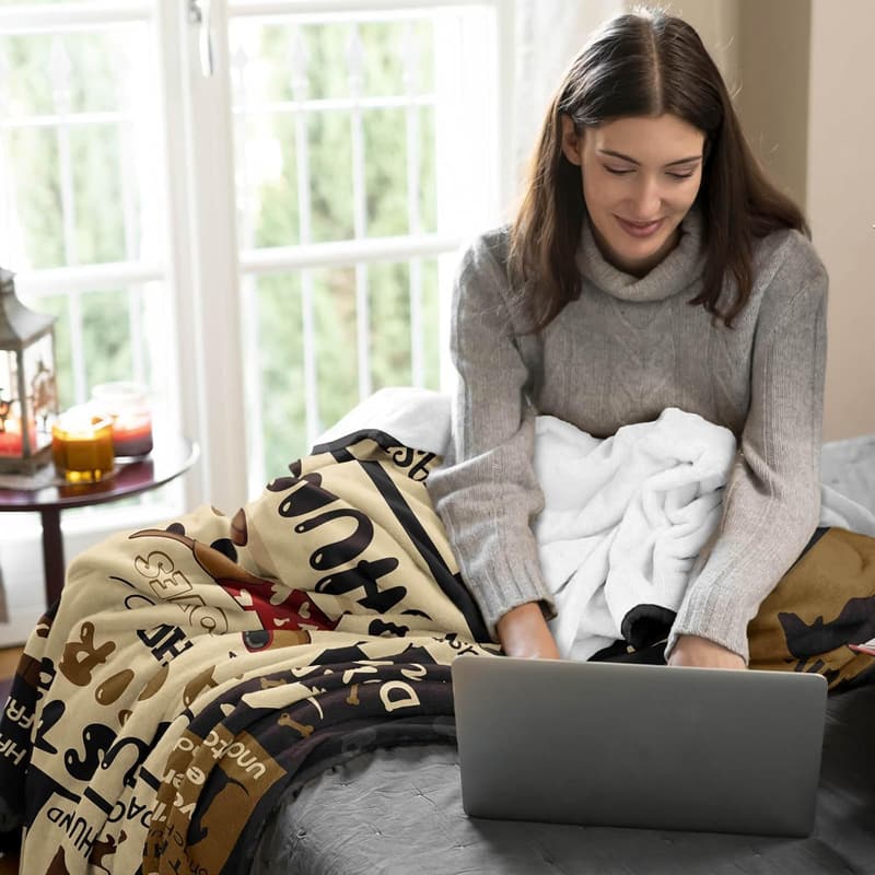 Dachshund Throw Blanket for Women - 60