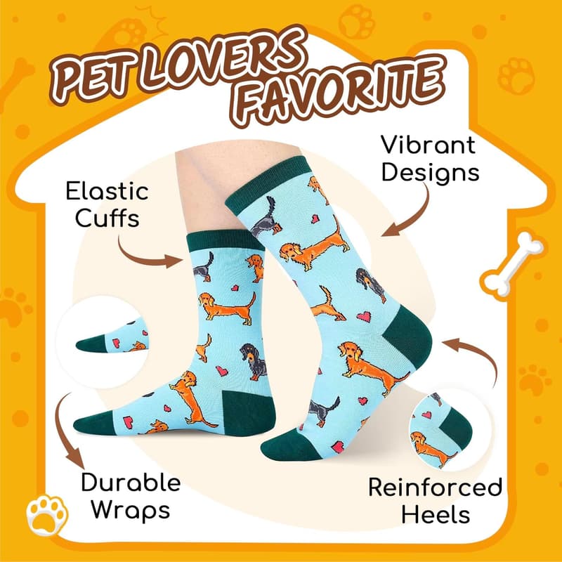 Funny Dog Socks for Women - Gifts for Dog Moms