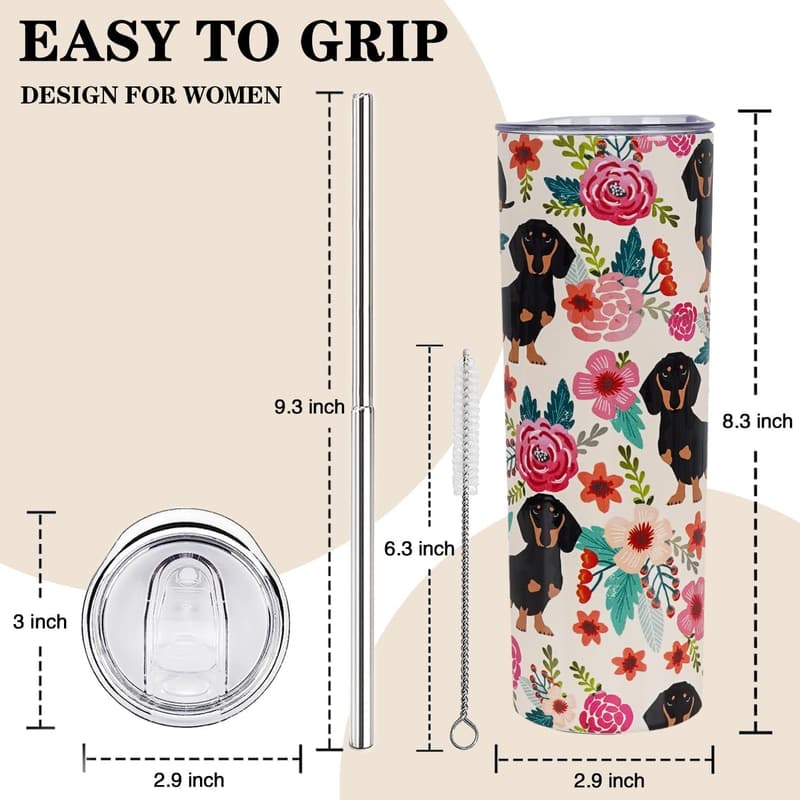 Best Dachshund Mom Ever Stainless Steel Tumbler - 20 OZ