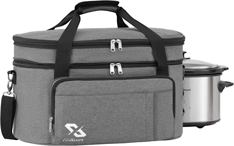 Double Layer Slow Cooker Bag for 6-8 Quart CrockPots