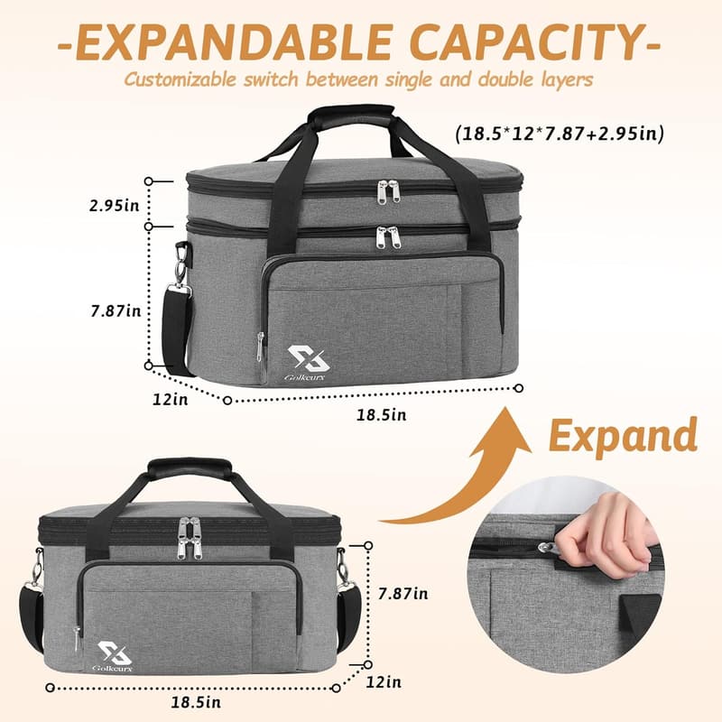 Double Layer Slow Cooker Bag for 6-8 Quart CrockPots