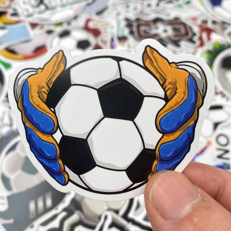 Soccer Party Favors: 100 Waterproof Vinyl Stickers Pack