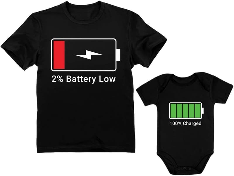 Father's Day Matching Dad & Baby Outfits - 100% Charged