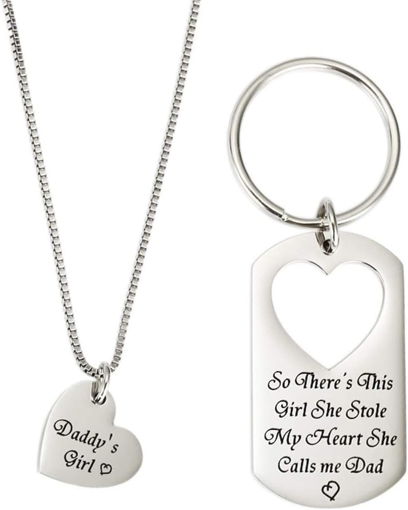 Mother-Daughter Stainless Steel Heart Necklace Set