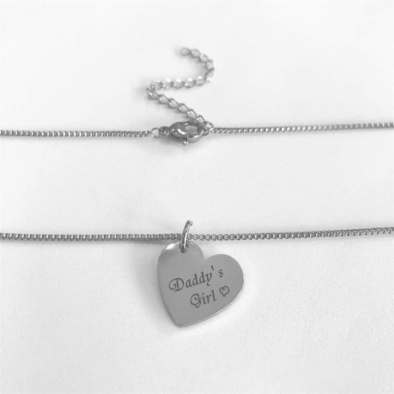 Mother-Daughter Stainless Steel Heart Necklace Set