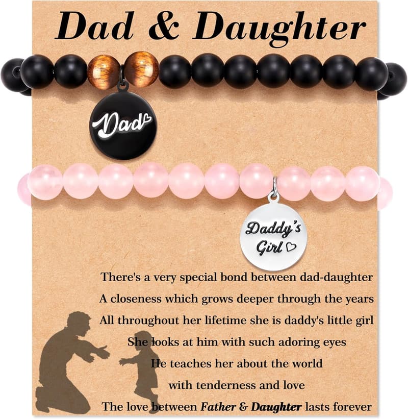 Father's Day Matching Bracelets for Dad and Daughter