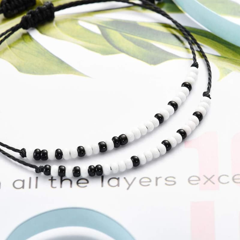 Couples' Morse Code Bracelets Set - Tarsus Pinky Promise Jewelry