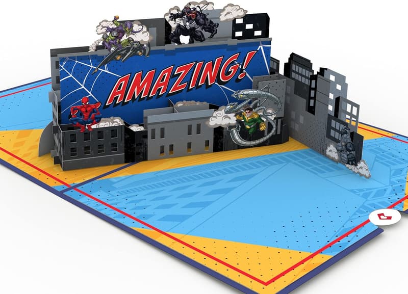 Father's Day Spider-Man 3D Pop-Up Card, Handcrafted 5x7”