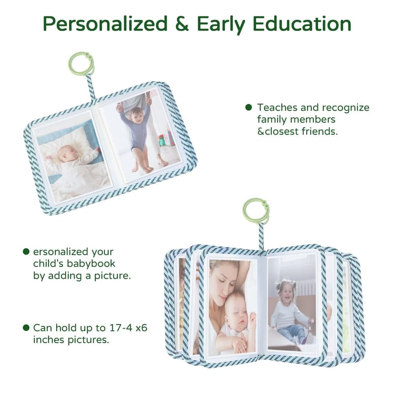 Baby Memory Book Photo Album Gift Set for Newborns, Blue