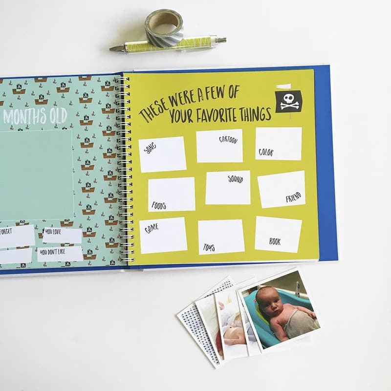 Nautical Baby Memory Book - Gender-Neutral First Year Keepsake