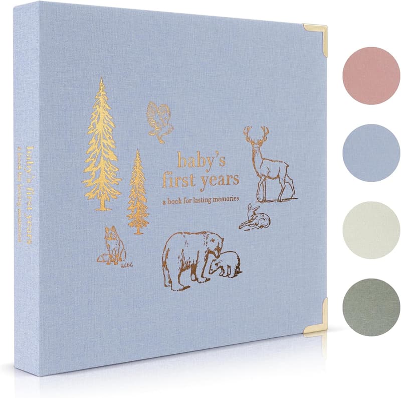 Neutral Baby Memory Book – Timeless 5-Year Journal & Photo Album