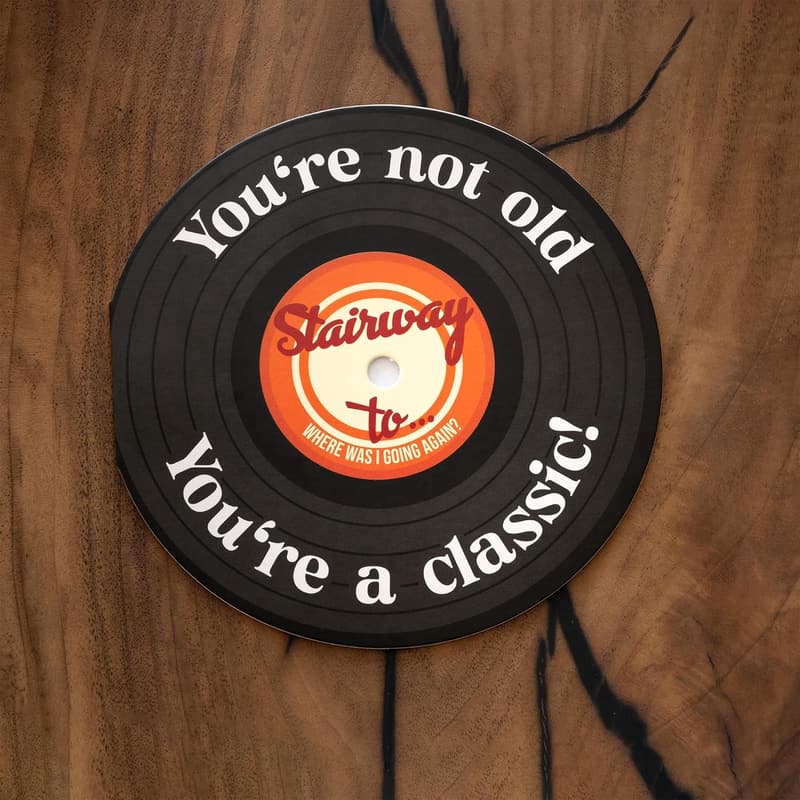 Funny Vinyl Birthday Card for Milestone Birthdays