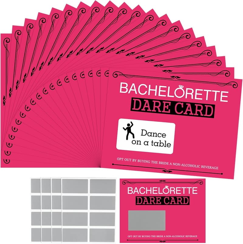 Bridal Shower Scratch-Off Dare Cards - 35 Fun Activities