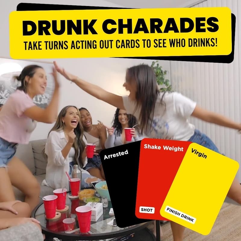 Charades Drinking Game for Adults - 350 Fun Prompts