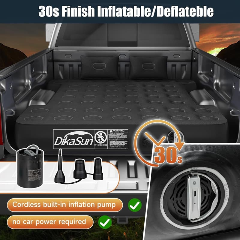 Inflatable Truck Bed Mattress for 5.5-5.8ft Pickup Camping