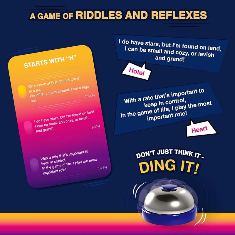Dare to Ding - Fast-paced Family Card Game for Ages 10+