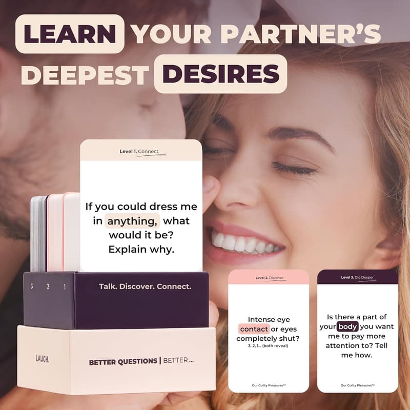 Date Night Couples Card Game - 120 Spicy Conversation Cards