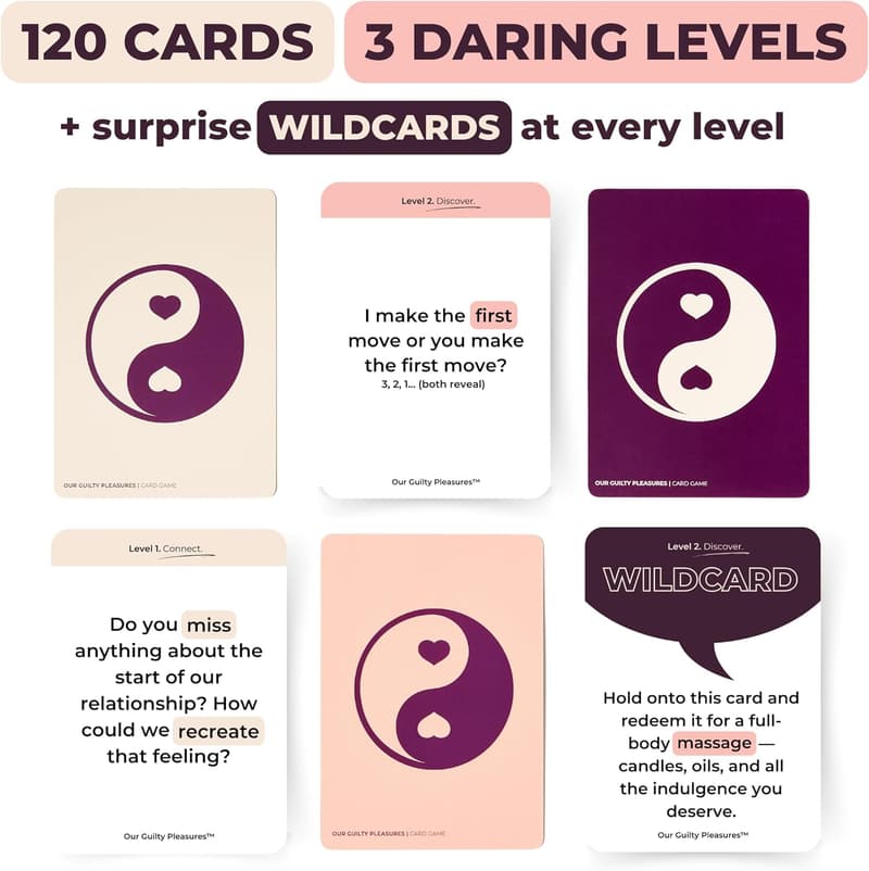 Date Night Couples Card Game - 120 Spicy Conversation Cards