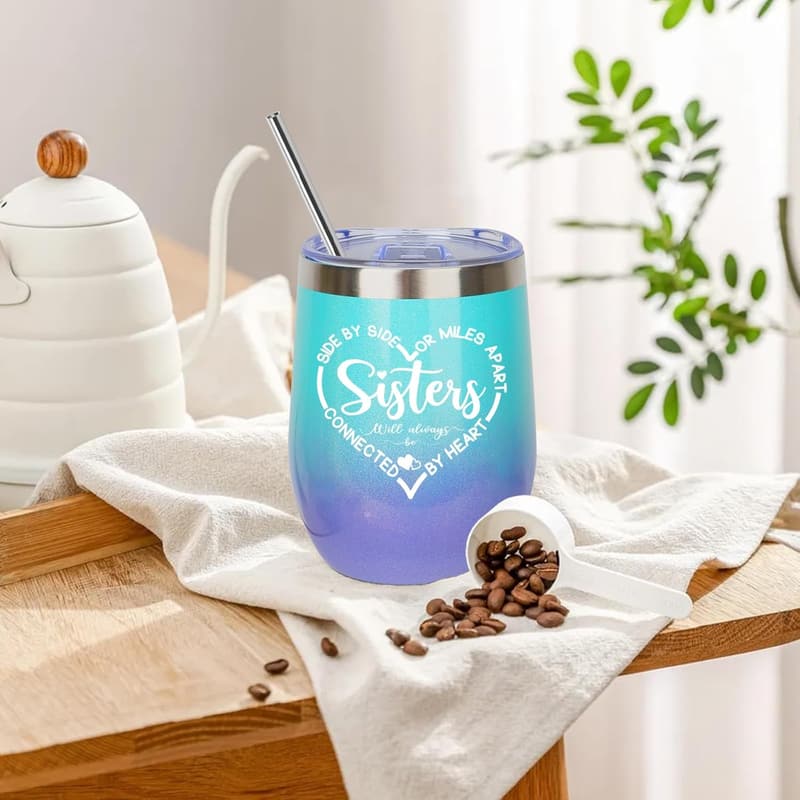 Unique Birthday Gift Basket for Sister with 12 oz Tumbler