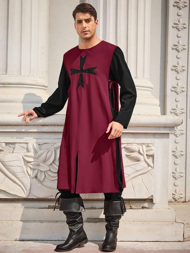 Medieval Crusader Tunic Outfit for Men - LARP & Halloween