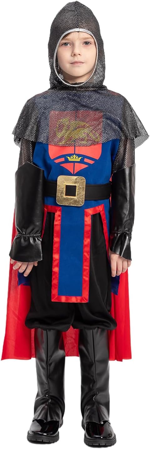 Kids Medieval Knight Costume for Halloween Dress Up