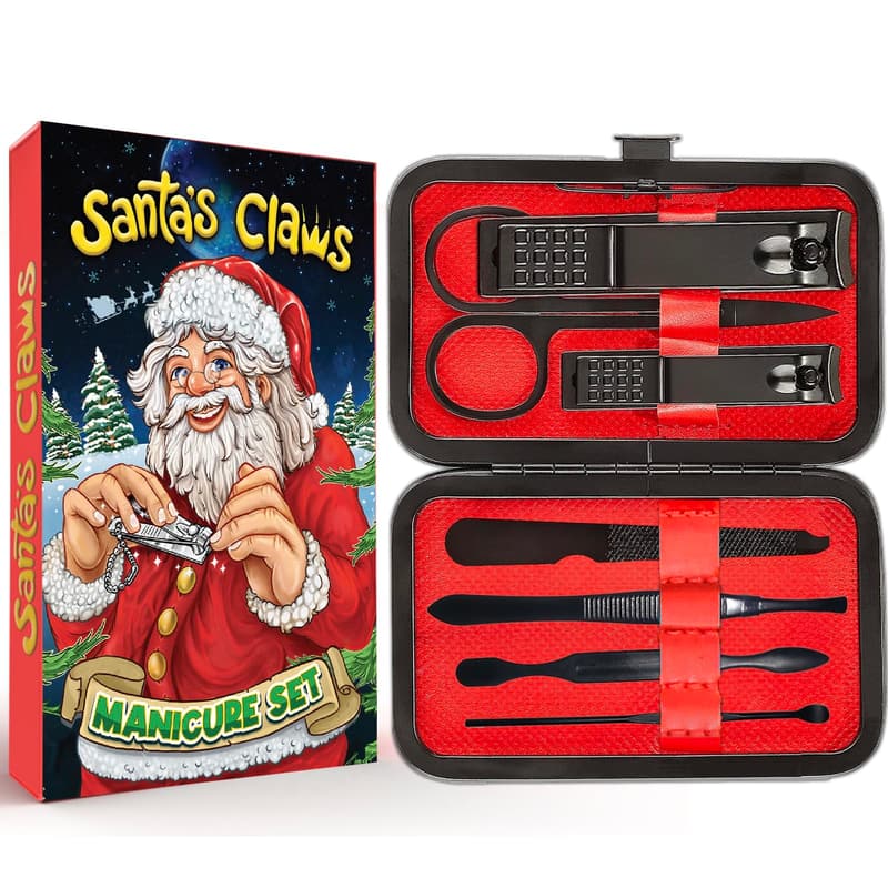 8-in-1 Manicure Set - Unique Stocking Stuffer for Men & Women
