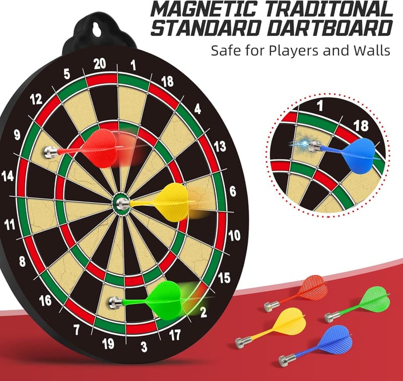 Magnetic & Felt Dartboard Game for Kids, Ages 8-12