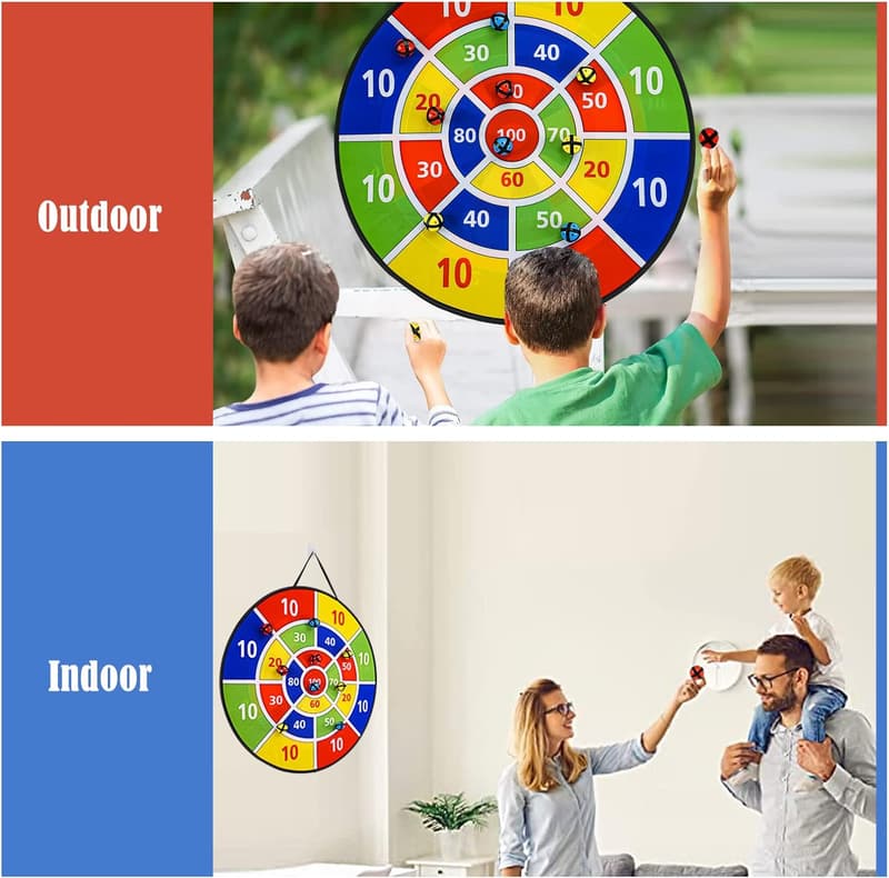 Kids Dart Board Game – Indoor/Outdoor Fun with 12 Sticky Balls