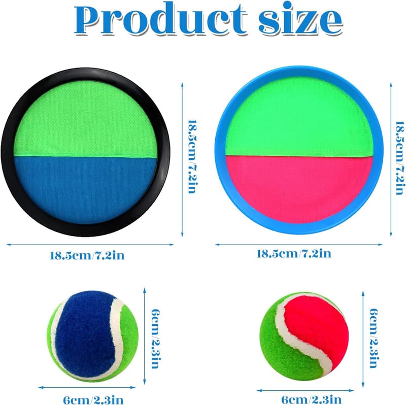 Outdoor Toss and Catch Game Set with Paddles and Balls