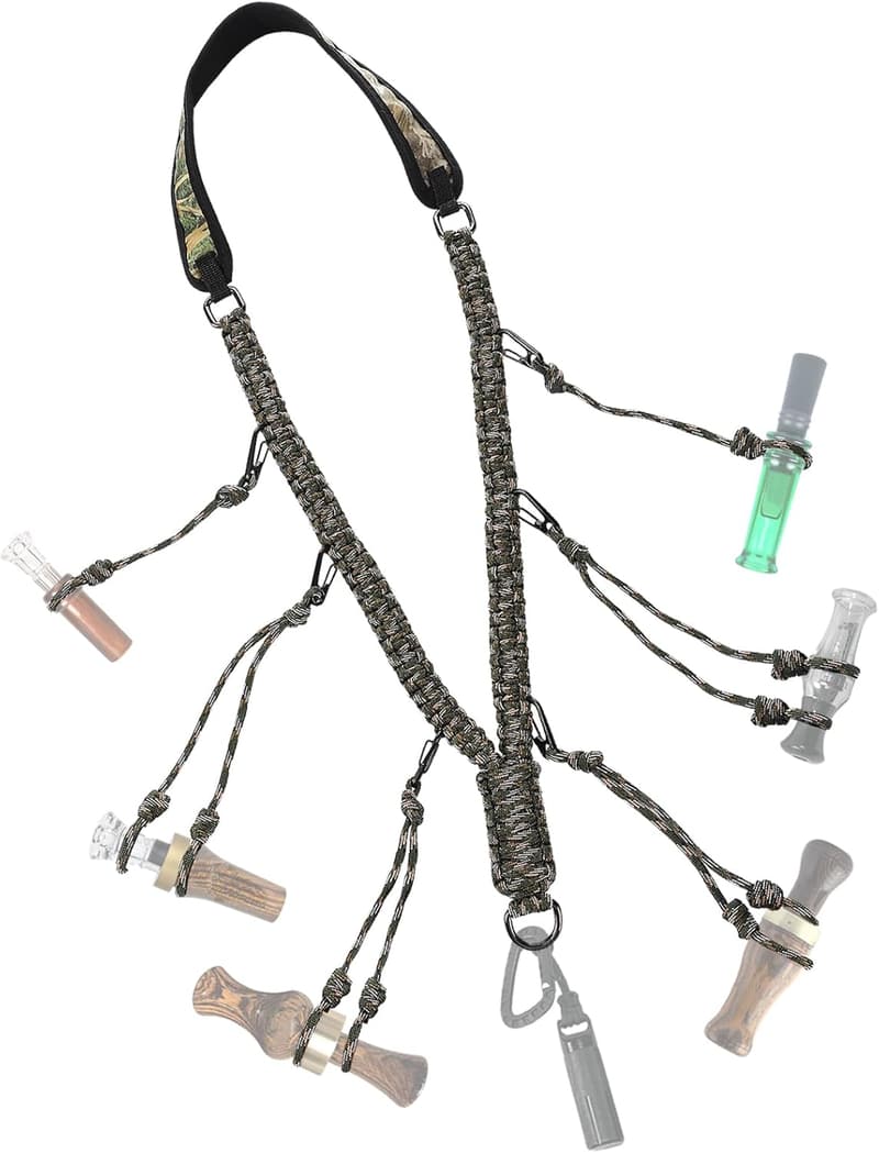 Duck Call Lanyard with 10 Loops - Camo Hunting Accessory