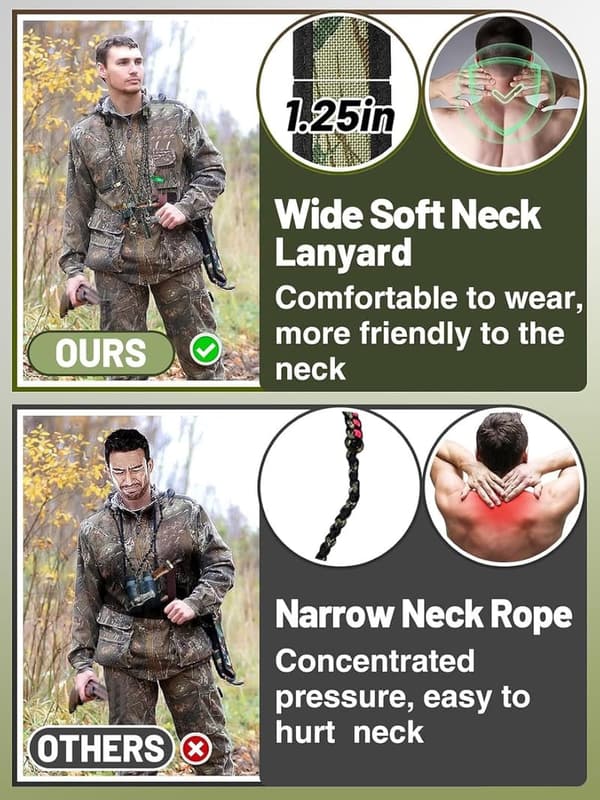 Duck Call Lanyard with 10 Loops - Camo Hunting Accessory