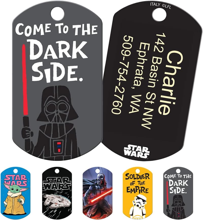 Personalized Star Wars Darth Vader Dog ID Tags for Pets