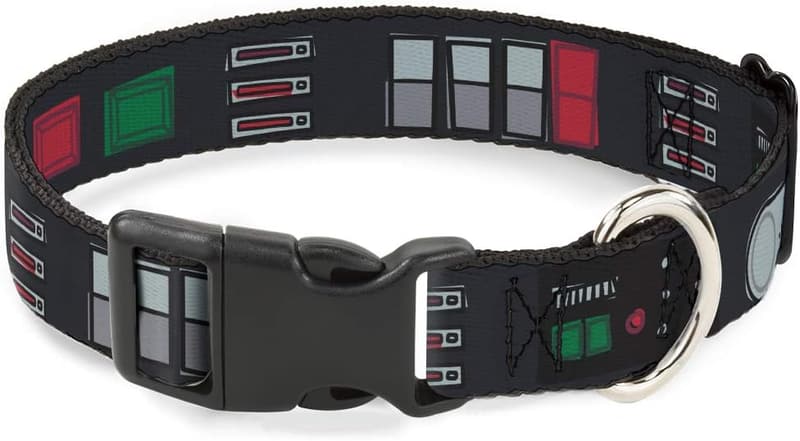 Star Wars Darth Vader Dog Collar - 15-26 Inches, Utility Belt Style