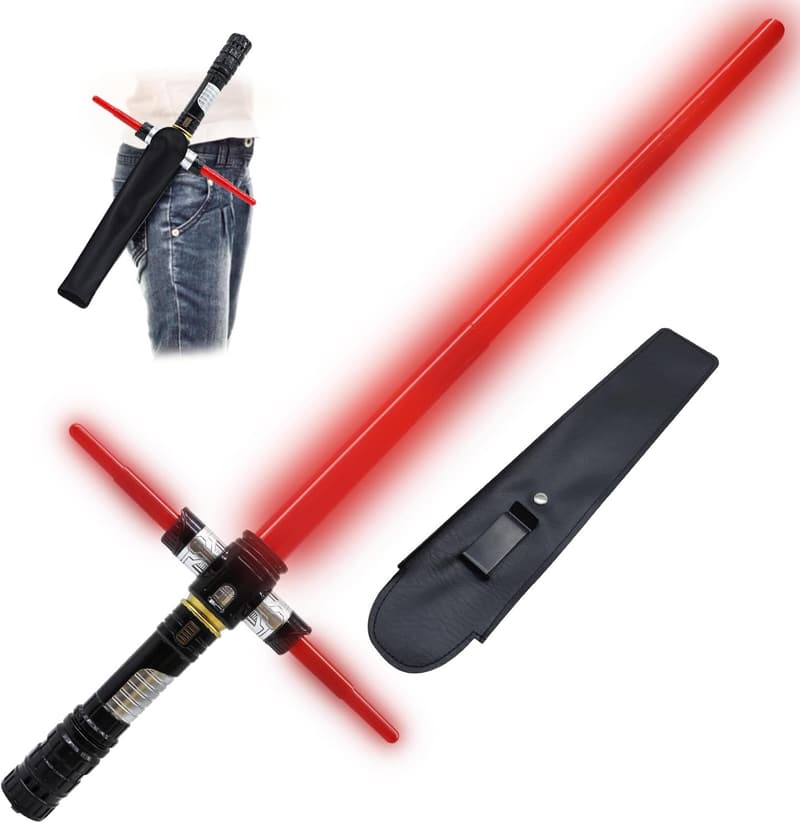 Expandable Red Light Saber Set with FX Sound for Kids
