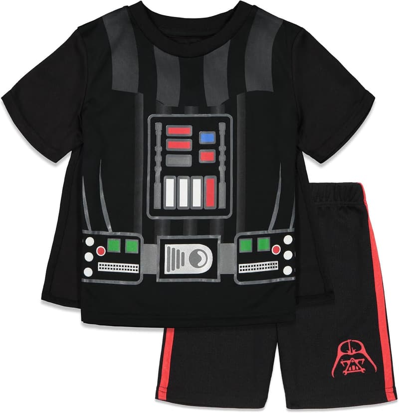 Star Wars Darth Vader Costume Set for Kids: T-Shirt, Shorts & Cape