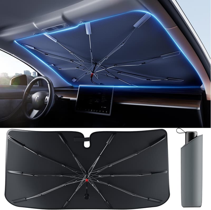 Weektic Windshield Sun Shade – Large UV Protection Umbrella (61